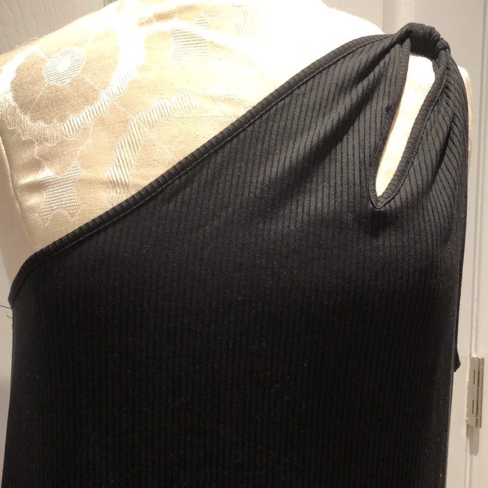 4. The Drop | NWT Ribbed One Shoulder Maxi Dress - Picture 6 of 13